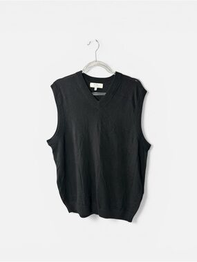 Turnbury 100% Extra Fine Merino Wool Sleeveless Sweater Vest Nerdcore Mens Sz L